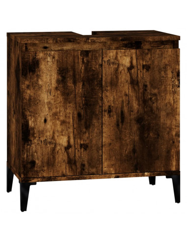 Mobile Lavabo Rovere Fumo 58x33x60 cm in Legno Multistrato