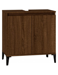 Mobile Lavabo Rovere Marrone 58x33x60 cm in Legno Multistrato