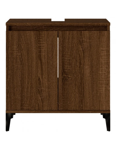 Mobile Lavabo Rovere Marrone 58x33x60 cm in Legno Multistrato