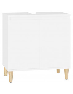 Mobile Lavabo Bianco 58x33x60 cm in Legno Multistrato 2