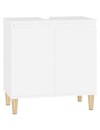 Mobile Lavabo Bianco 58x33x60 cm in Legno Multistrato