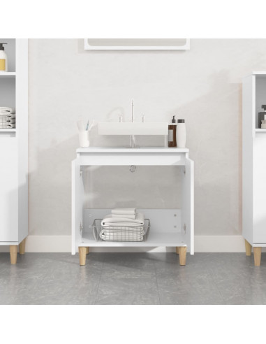 Mobile Lavabo Bianco 58x33x60 cm in Legno Multistrato