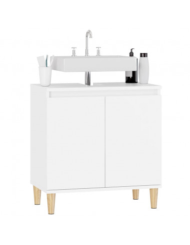 Mobile Lavabo Bianco 58x33x60 cm in Legno Multistrato