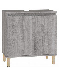 Mobile Lavabo Grigio Sonoma 58x33x60 cm in Legno Multistrato 2