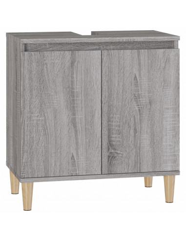 Mobile Lavabo Grigio Sonoma 58x33x60 cm in Legno Multistrato
