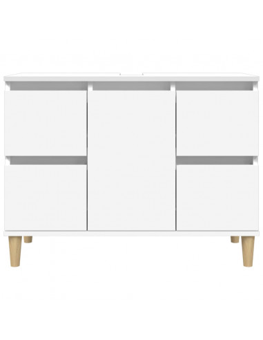 Mobile Lavabo Bianco 80x33x60 cm in Legno Multistrato