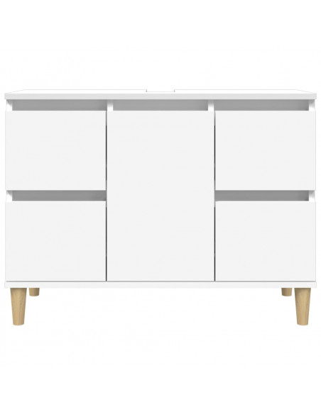 Mobile Lavabo Bianco 80x33x60 cm in Legno Multistrato