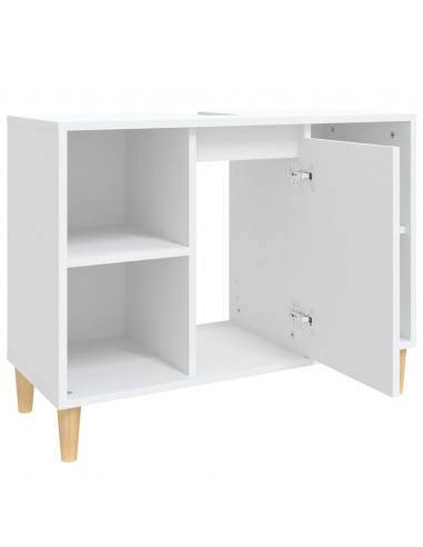 Mobile Lavabo Bianco 80x33x60 cm in Legno Multistrato
