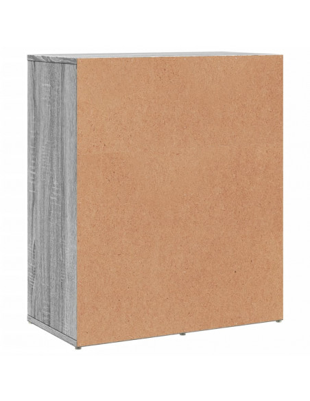 Credenze 2 pz Grigio Sonoma 60x31x70 cm in Legno Multistrato