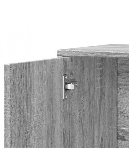 Credenze 2 pz Grigio Sonoma 60x31x70 cm in Legno Multistrato