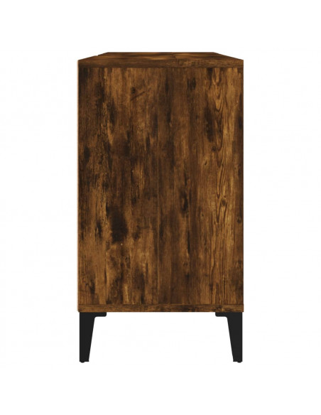 Mobile Lavabo Rovere Fumo 80x33x60 cm in Legno Multistrato