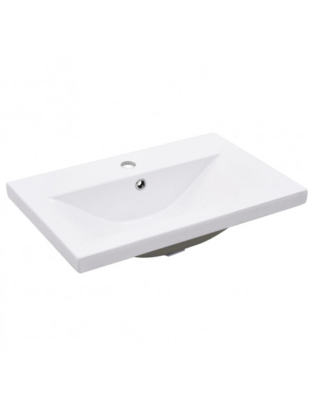 Telaio per Lavabo da Bagno con Lavabo Integrato Nero in Ferro
