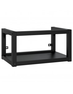 Struttura per Lavabo a Parete Nera 59x38x31 cm in Ferro 2