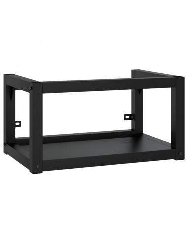 Struttura per Lavabo a Parete Nera 59x38x31 cm in Ferro