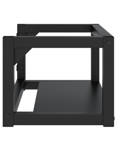 Struttura per Lavabo a Parete Nera 59x38x31 cm in Ferro