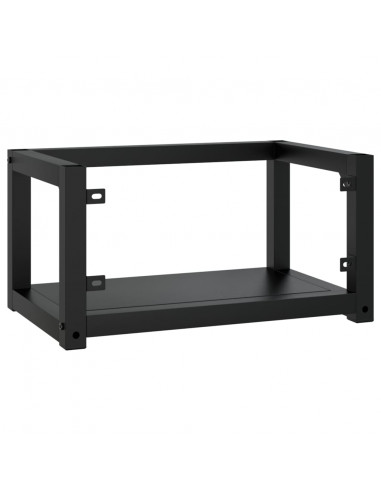 Struttura per Lavabo a Parete Nera 59x38x31 cm in Ferro