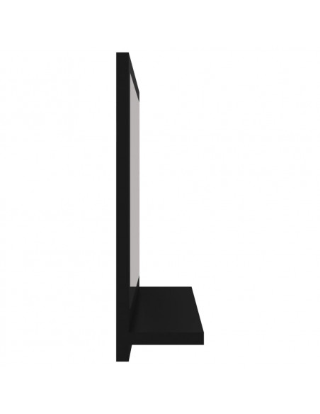 Specchio da Bagno Nero 40x10,5x37 cm in Legno Multistrato
