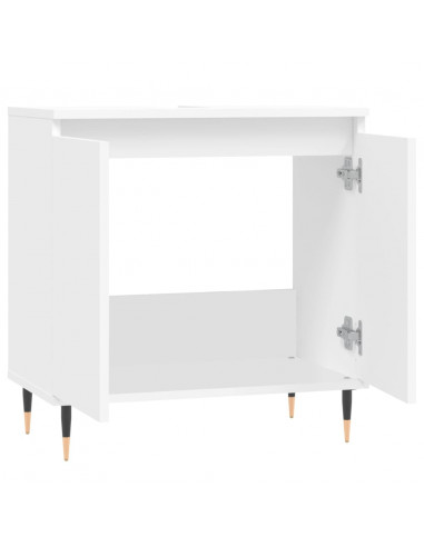 Mobile da Bagno Bianco 58x33x60 cm in Legno Multistrato