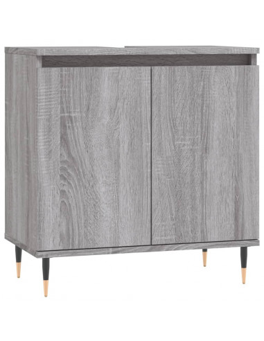 Mobile da Bagno Grigio Sonoma 58x33x60 cm in Legno Multistrato