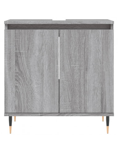 Mobile da Bagno Grigio Sonoma 58x33x60 cm in Legno Multistrato