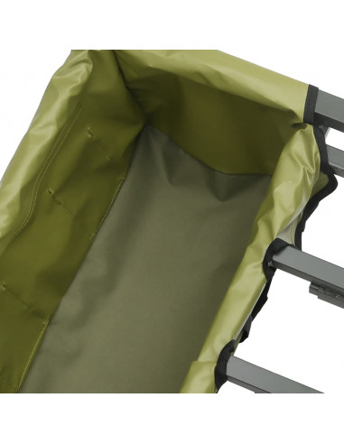 Carrello da Pesca Verde con 2Ruote Acciaio Verniciato a Polvere