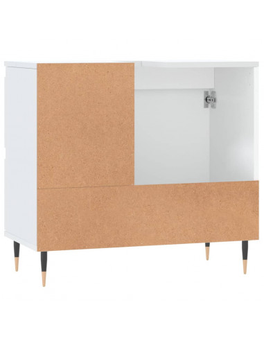 Armadietto da Bagno Bianco 65x33x60 cm in Legno Multistrato