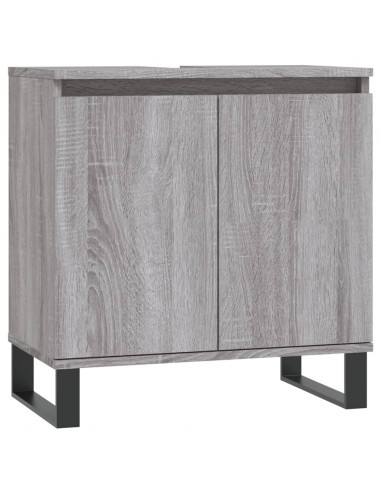 Mobile da Bagno Grigio Sonoma 58x33x60 cm in Legno Multistrato