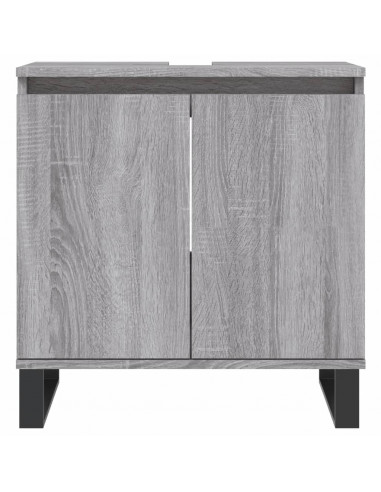 Mobile da Bagno Grigio Sonoma 58x33x60 cm in Legno Multistrato