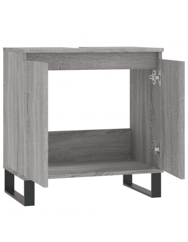 Mobile da Bagno Grigio Sonoma 58x33x60 cm in Legno Multistrato