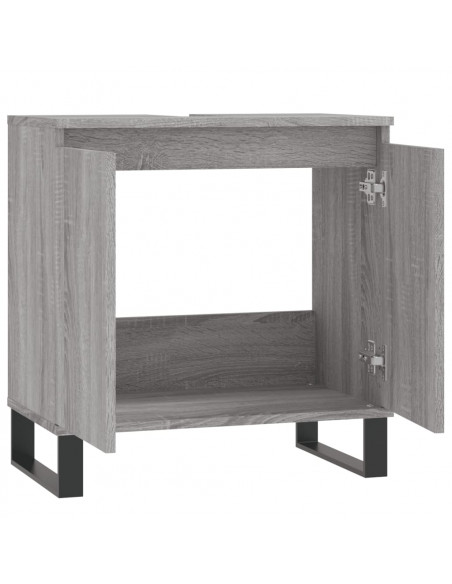 Mobile da Bagno Grigio Sonoma 58x33x60 cm in Legno Multistrato