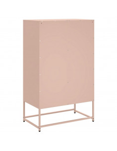 Credenza Rosa 68x39x111,5 cm Acciaio Laminato a Freddo 2