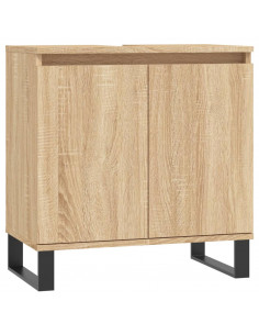 Mobile da Bagno Rovere Sonoma 58x33x60 cm in Legno Multistrato 2