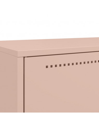 Credenza Rosa 68x39x111,5 cm Acciaio Laminato a Freddo