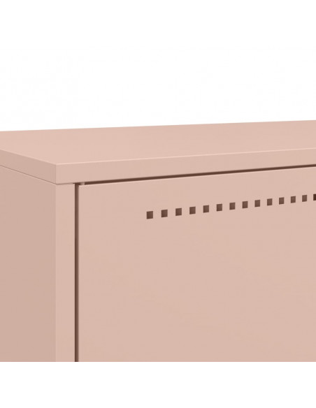 Credenza Rosa 68x39x111,5 cm Acciaio Laminato a Freddo