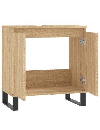 Mobile da Bagno Rovere Sonoma 58x33x60 cm in Legno Multistrato