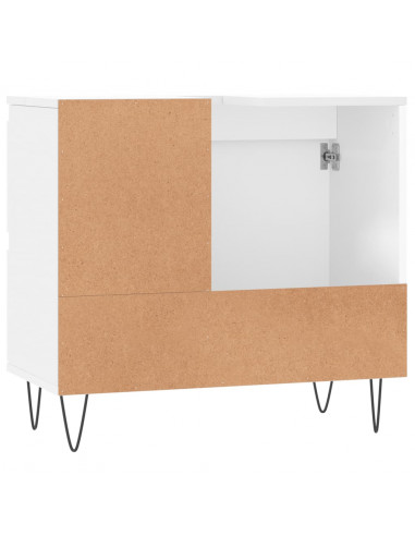 Armadietto da Bagno Bianco 65x33x60 cm in Legno Multistrato