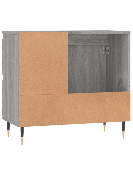 Armadietto Bagno Grigio Sonoma 65x33x60 cm in Legno Multistrato
