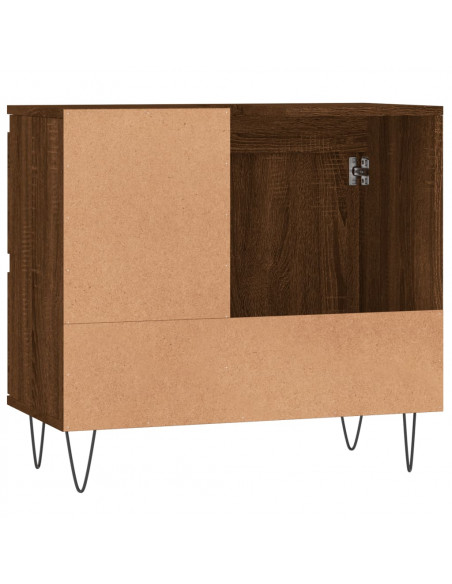 Armadietto Bagno Rovere Marrone 65x33x60cm in Legno Multistrato