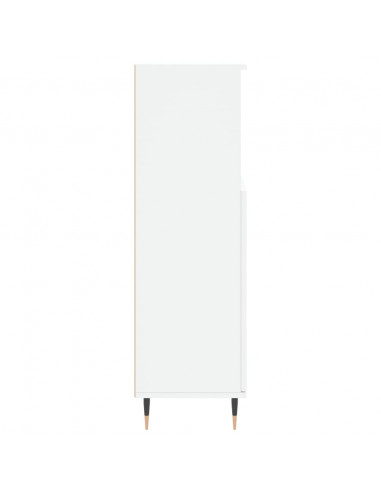 Armadietto da Bagno Bianco 30x30x100 cm in Legno Multistrato