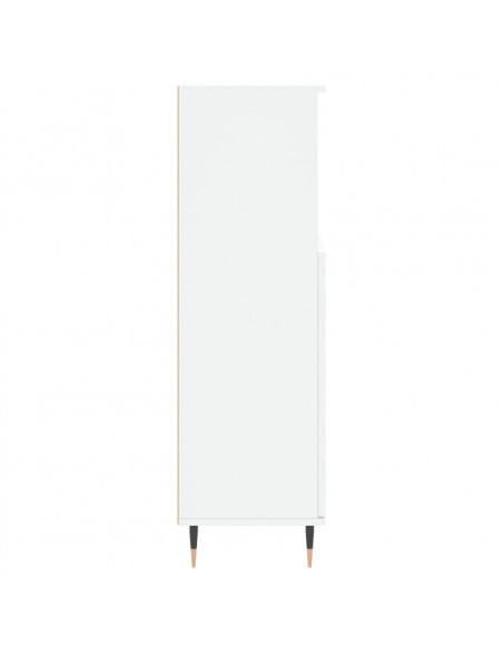 Armadietto da Bagno Bianco 30x30x100 cm in Legno Multistrato