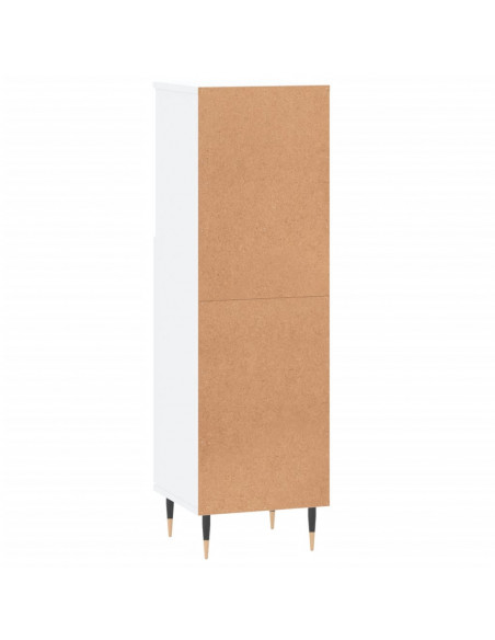 Armadietto da Bagno Bianco 30x30x100 cm in Legno Multistrato