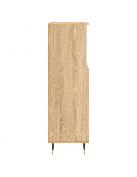 Armadietto da Bagno Rovere Sonoma 30x30x100cm Legno Multistrato