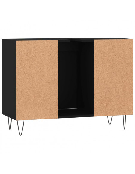 Mobile da Bagno Nero 80x33x60 cm in Legno Multistrato