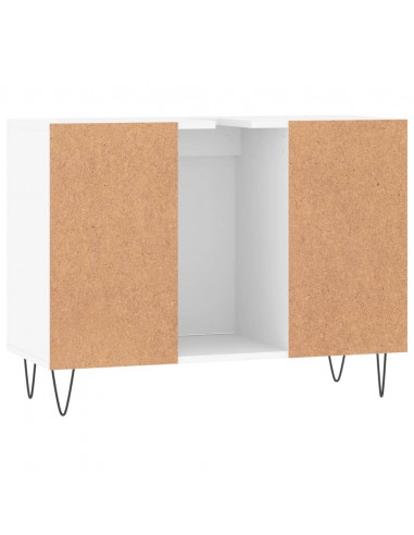 Mobile da Bagno Bianco 80x33x60 cm in Legno Multistrato