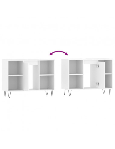 Mobile da Bagno Bianco 80x33x60 cm in Legno Multistrato