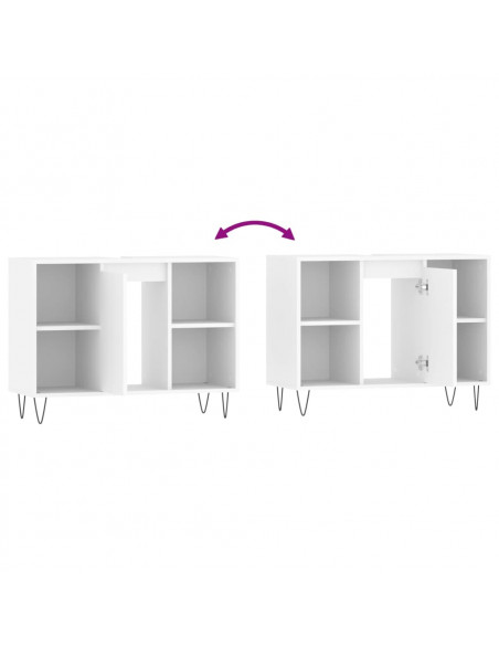 Mobile da Bagno Bianco 80x33x60 cm in Legno Multistrato