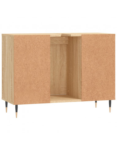Mobile da Bagno Rovere Sonoma 80x33x60 cm in Legno Multistrato