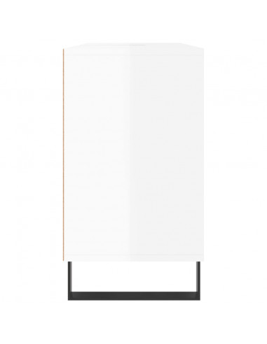 Armadietto Bagno Bianco Lucido 80x33x60cm in Legno Multistrato