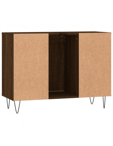 Armadietto Bagno Rovere Marrone 80x33x60cm in Legno Multistrato