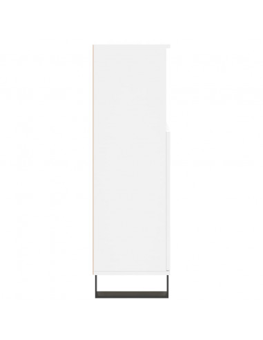 Armadietto da Bagno Bianco 30x30x100 cm in Legno Multistrato